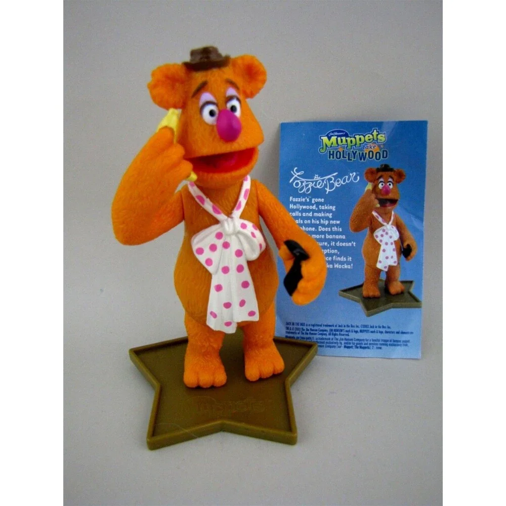 Fozzie Bear Pvc Action Figure Muppets Take Hollywood Jack in Box Complete 5
